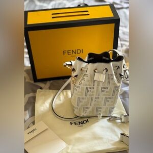 Fendi White Bucket Bag